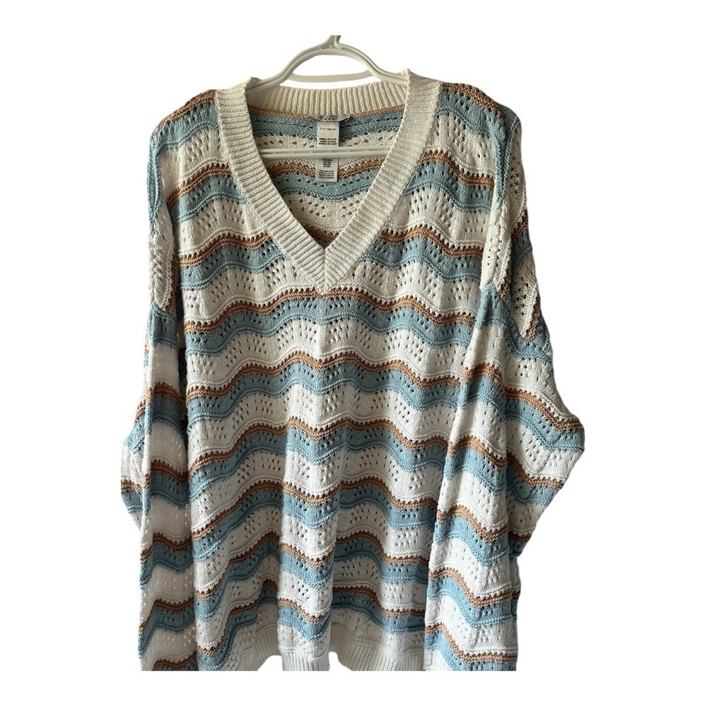 Studio 1886 Women’s Comfortable Knit Longsleeve Sweater  Plus Size